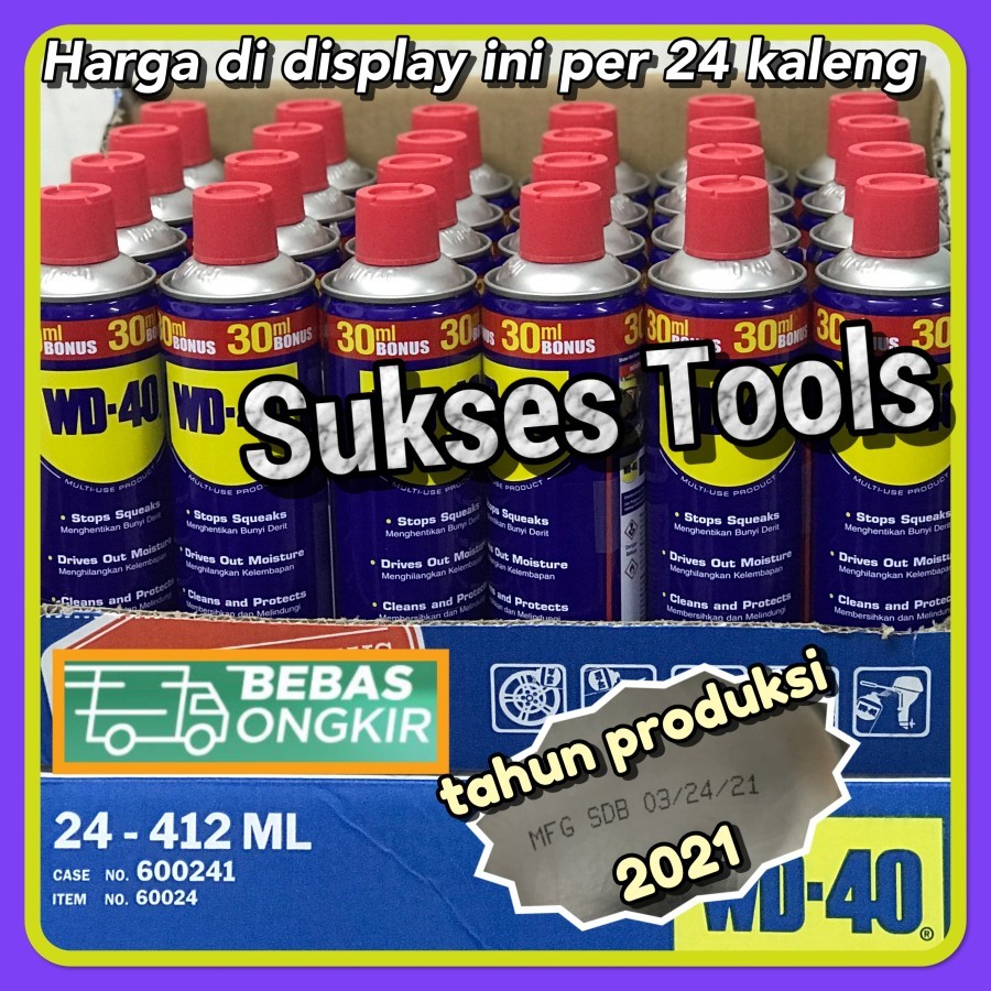 (Grosir) WD 40 412 ml WD40 uk. 412 ml ( ISI 24 PCS)