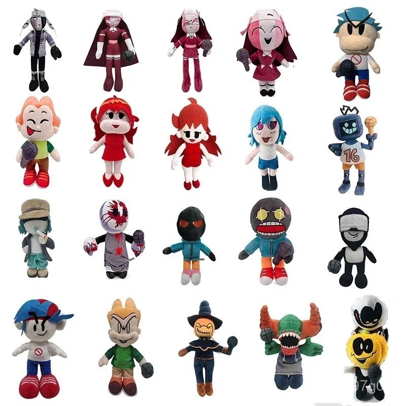 25cm Soft Spooky Skid Pump Boyfriend Lemon Monster Stuffed FNF Boy Dolls Friday Night Funkin Plush T