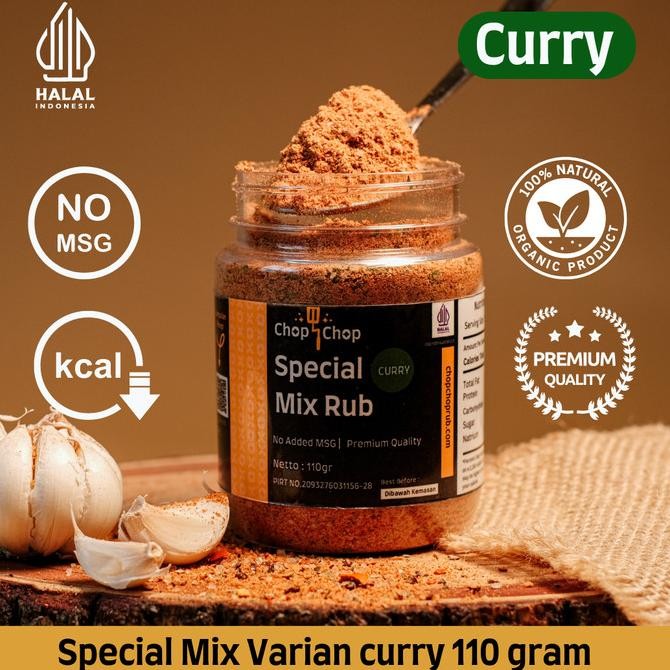 

Chopchop Special Mix Rub Curry Bumbu Marinasi Rendah Kalori 110gram