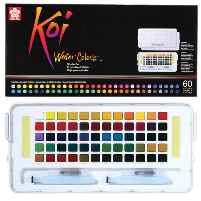 

Sakura Koi Watercolors 60 Studio Set Box Cat Air Cake Watercolor Promo