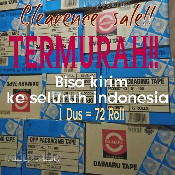 

TERMURAH - Lakban / plakban Daimaru 1 dus isi 72pcs khusus Gojek 2