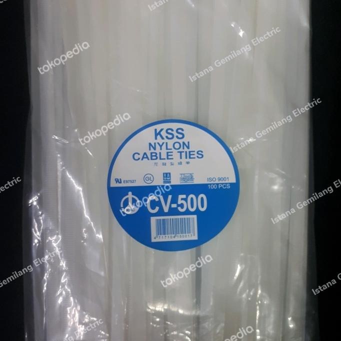 

TERLARIS - cable ties Kabel Ties nylon KSS Cv 500 x 8 putih