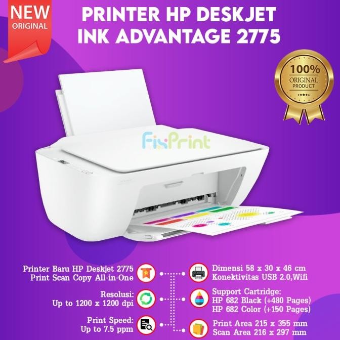 Printer Hp Deskjet Ink Advantage 2676 Print Scan Copy Wifi Wireless A4