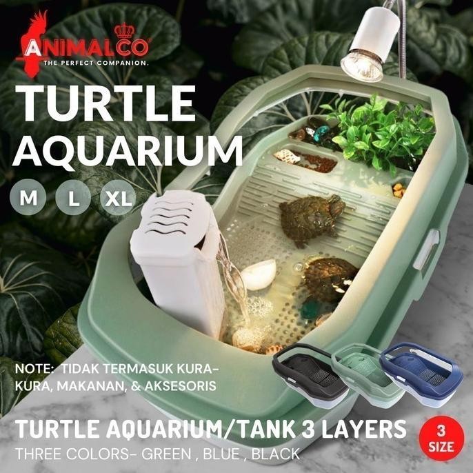 TURTLE TANK TEMPAT KANDANG AKUARIUM AQUARIUM RUMAH BAK KURA AIR BRAZIL