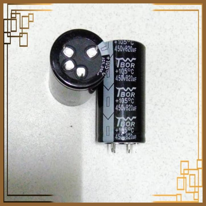 [PCM] elco elko tbor jepang asli 4kaki 4p 4pin 820uf 820 uf 450v 450volt