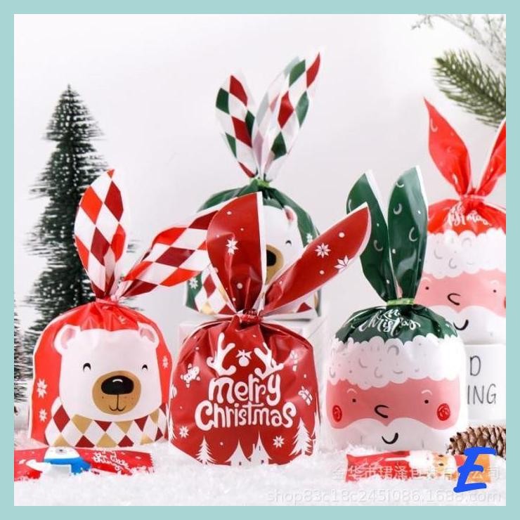 

| MIS | KANTONG PERMEN NATAL ISI 100 GOODIE BAG SANTA CANDY BAG PLASTIK KANTONG COOKIES NATAL MURAH GROSIR