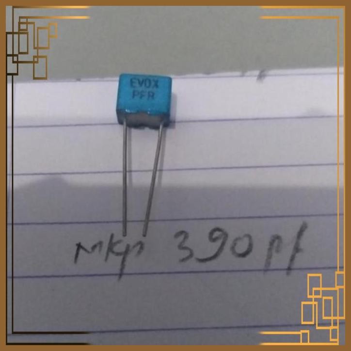 [PCM] kapasitor capacitor mkp/mkm kotak 390pf 390 pf 391 391pf bagus taiwan