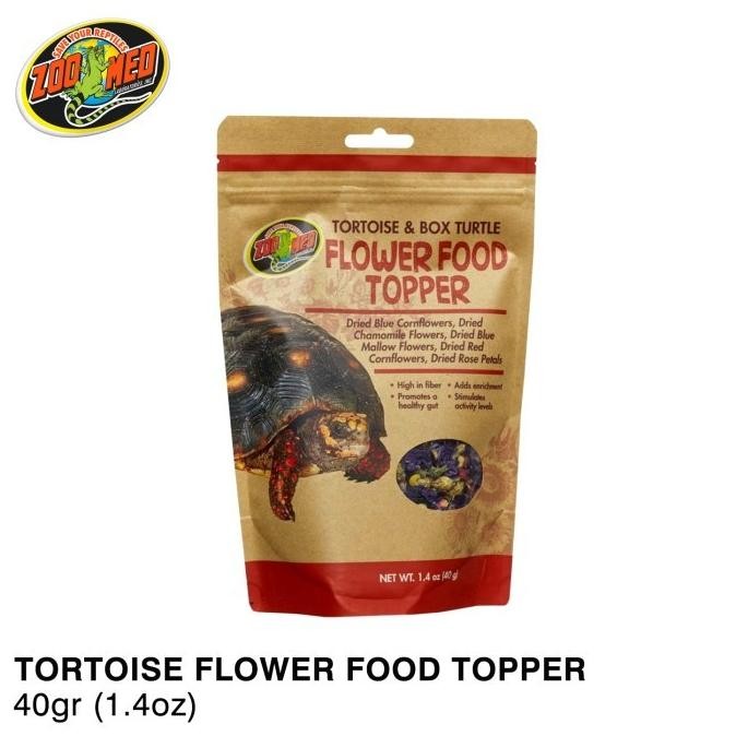 Zoomed Tortoise flower food topper 40gr for Makanan sulcata hermani