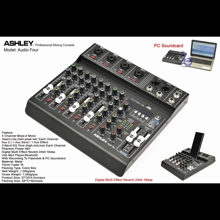 Cuci Gudang Mixer Ashley Audio Four / Audiofour Original