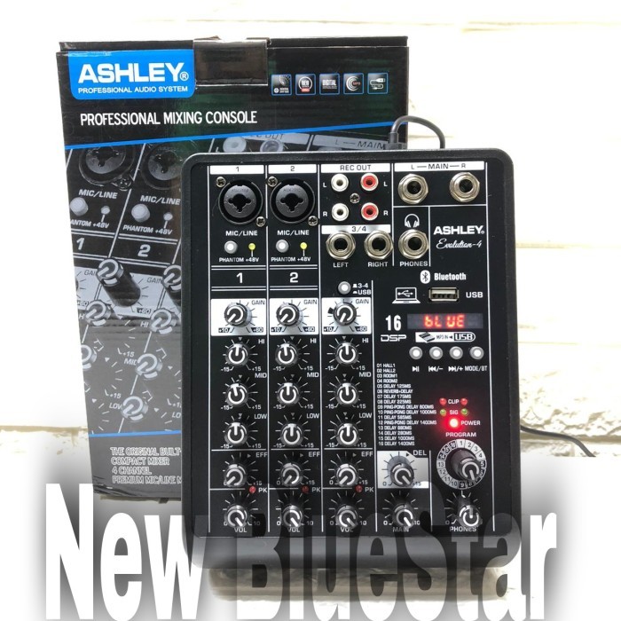 Cuci Gudang Mixer Audio Ashley Evolution 4 Original 4 Channel Bluetooth-Soundcard