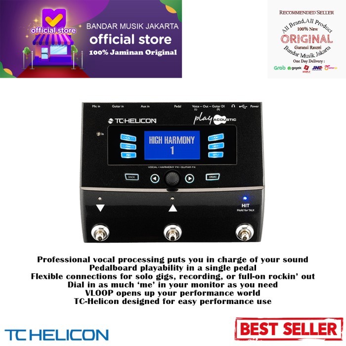 Promo Tc Helicon Play Acoustic - Professional Vocal And Guitar Effect,Bmj