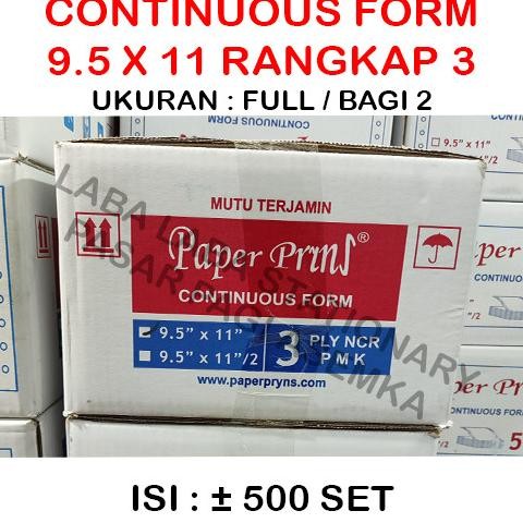 

TERBARU - Continuous Form Paper Print 9x11/2 3 ply