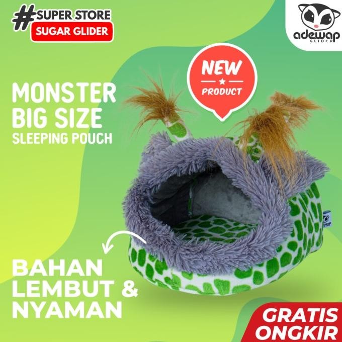 Sleeping Pouch Monster BIG SIZE Tempat Tidur Landak Mini Sugar Glider