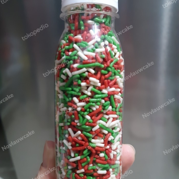

Natal sprinkle meises meses christmas hiasan kue/cupcakes natal 3warna 75gr Limited