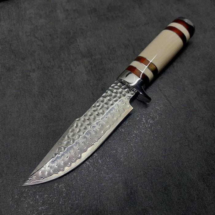 TERBAIK Damascus Hunting Knife Pisau Outdoor Fixed Knife