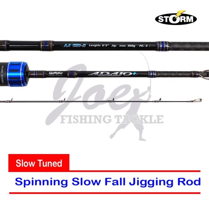 Cuci Gudang Storm Spinning Rod Pe 3 Gomoku Adajo Plus - Aps631-3 Joran Pancing