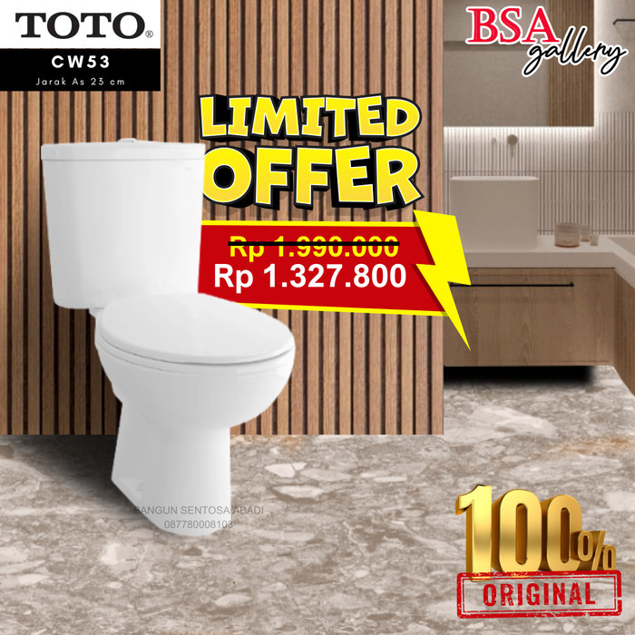 Terbaru Kloset Duduk Toto Cw53J Murah / Kloset Toto Original Wc / Kloset Duduk
