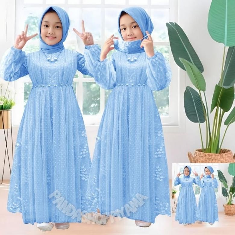 Liora Dres Pesta Anak Gas Brukat Tile Remaja Gas Anak Preum