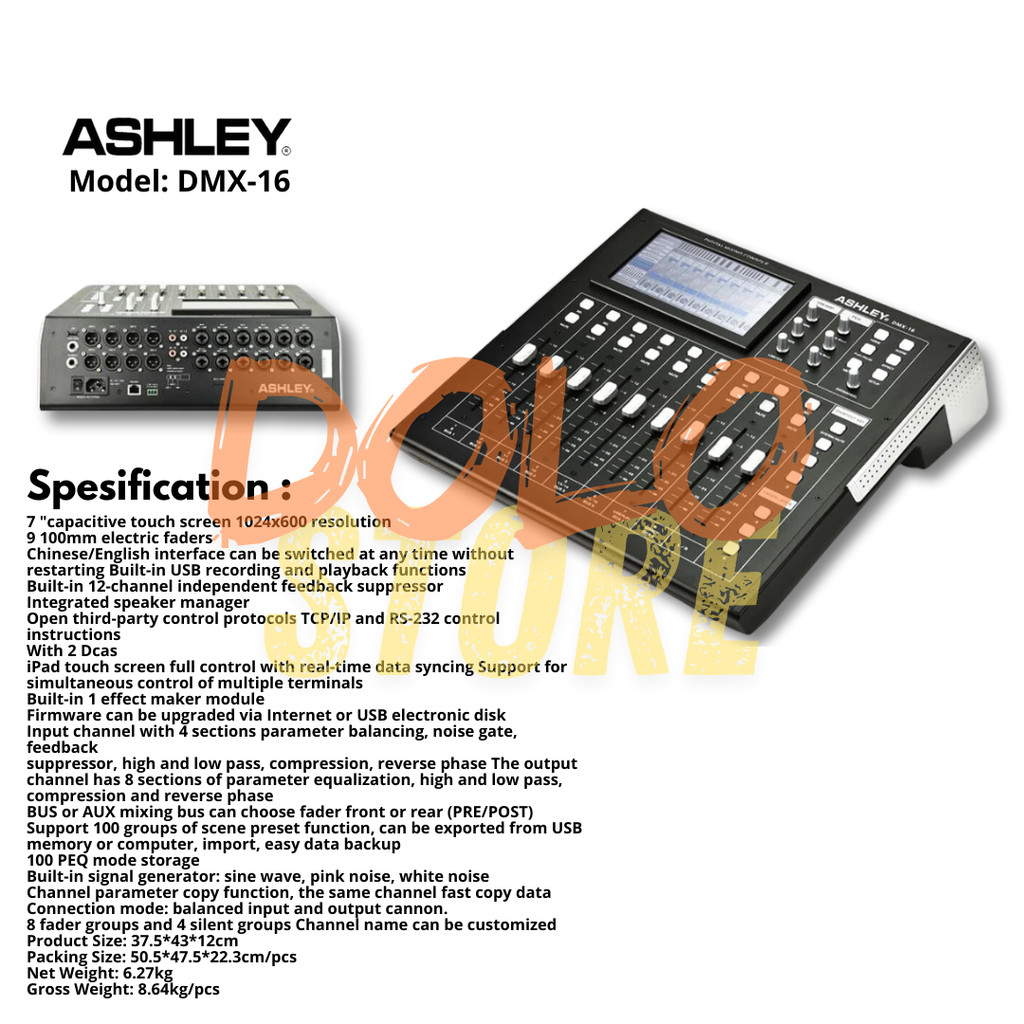 ORIGINAL DIGITAL MIXER 16 CHANNEL ASHLEY  DMX-16