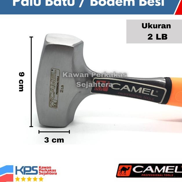 Camel Palu Batu Besi Gagang Fiber 2 Lb (1 Kg) | Palu Bodem 2Lb