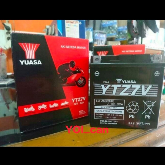 Aki Motor Yamaha Aerox 155 Yuasa Ytz7V Original