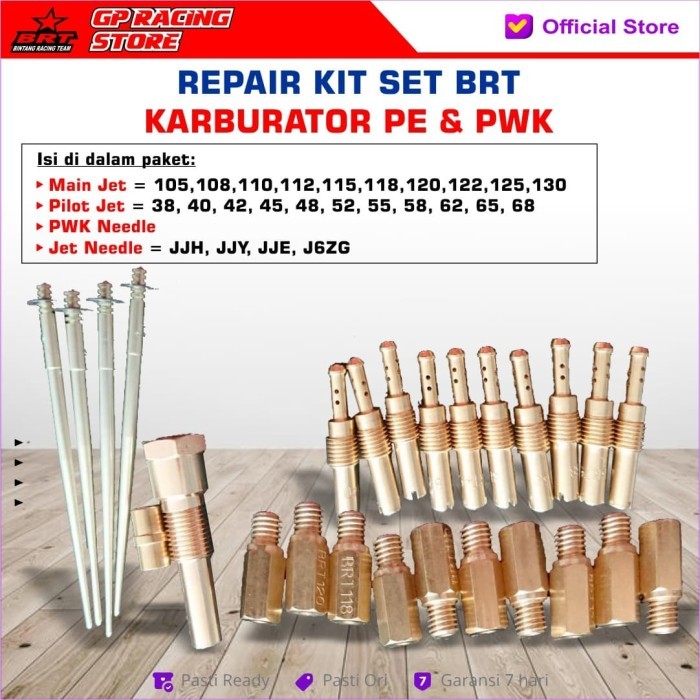 Paket Repair Kit Set Karburator Pe28 - Pe30 Brt