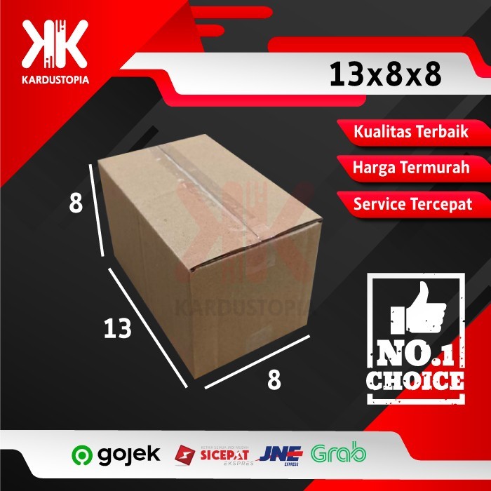 

KOTAK 13x8x8 cm PACKING BOX Kardus Packaging Corrugated POLOS