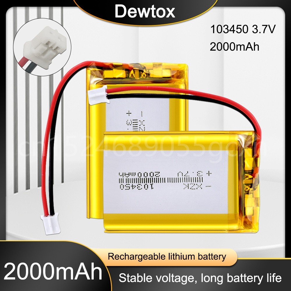 103450 3.7V 2000MAH Lipo Polymer Lithium Recharab