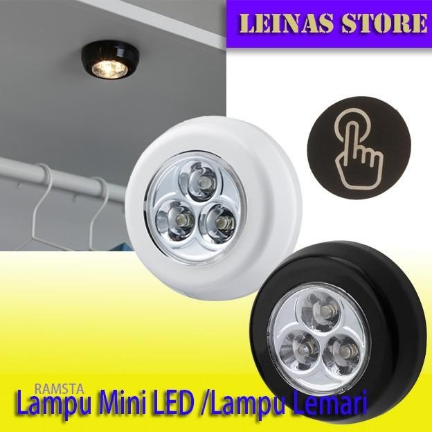 Lampu Bulat Lemari Mini Led / Lampu Emergency Lemari Dengan Baterai