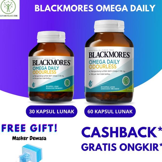 BLACKMORES OMEGA DAILY 90 TABLET MINYAK IKAN FISH OIL OMEGA 3