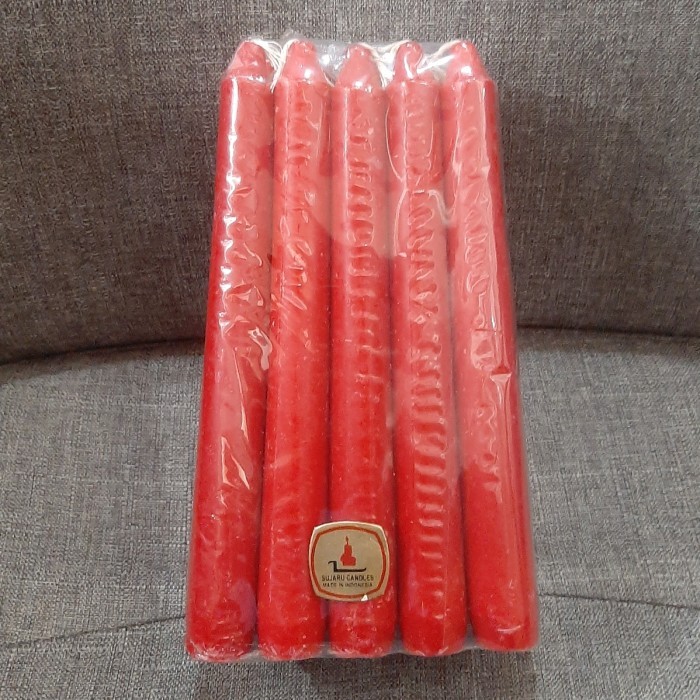 MURAH Lilin 1kg Isi 20btg Cap Sujaru (Merah)