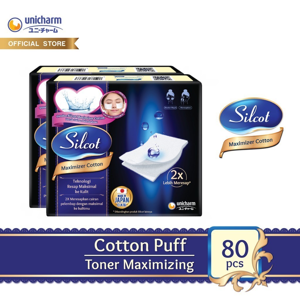 Silcot Maximizer Cotton 40 - Kapas Kecantikan Unicharm / Kapas Wajah / Kapas Toner - 2 Packs