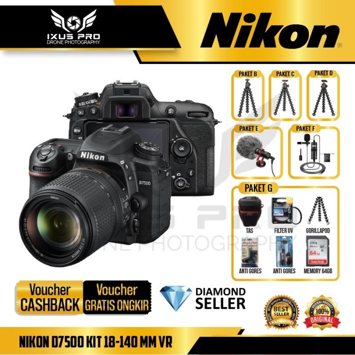 Nikon D7500 KIT 18-140 MM VR KIT KAMERA NIKON 7500