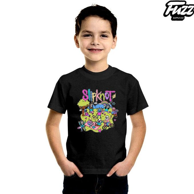 KAOS BAND ANAK SLIPKNOT BAJU ANAK LAKI LAKI DAN PEREMPUAN MUSIK METAL