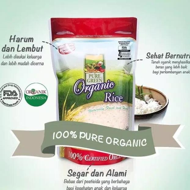 

Puregreen Organic Rice Beras Organik Beras Merah - Paket 2 X 1 Kg