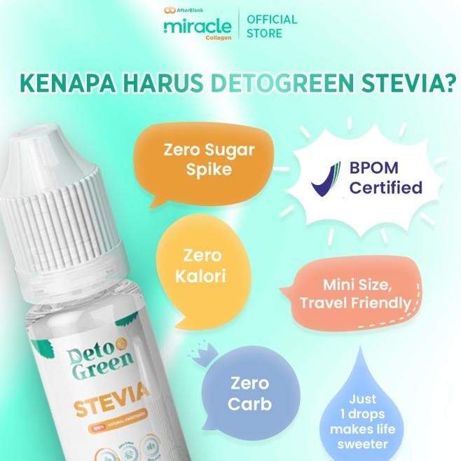 

Detogreen Stevia Gula Tetes Stevia Tetes Stevia Cair Nol Kal 15Ml