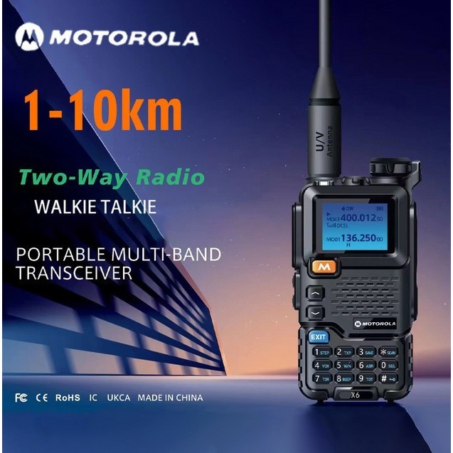 Handy Talky Motorola X6 10 Watt Terbaru HT Walkie Talkie Tahan Air