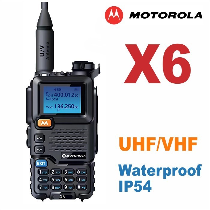 HT Airband Motorola X6 Walkie Talkie Moto X 6 Multiband UHF VHF AM FM