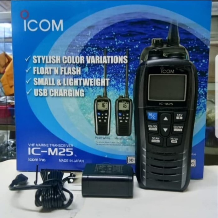 HT ICOM M25 RADIO M25 VHF MARINE ICOM IC M25 HT WATERPROOF ICOM IC-M25