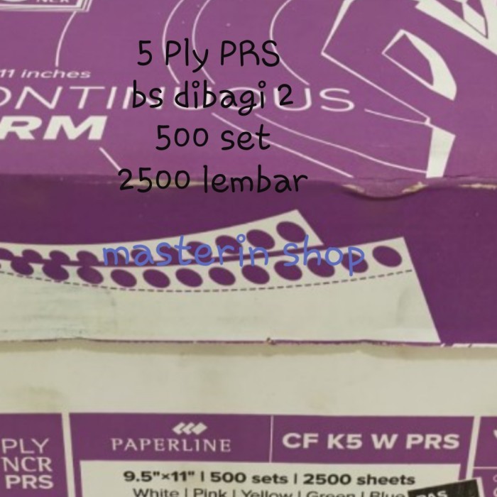 

Kertas komputer/Continous Form 9.5"x11" 5 Ply PRS (bisa dibagi 2)