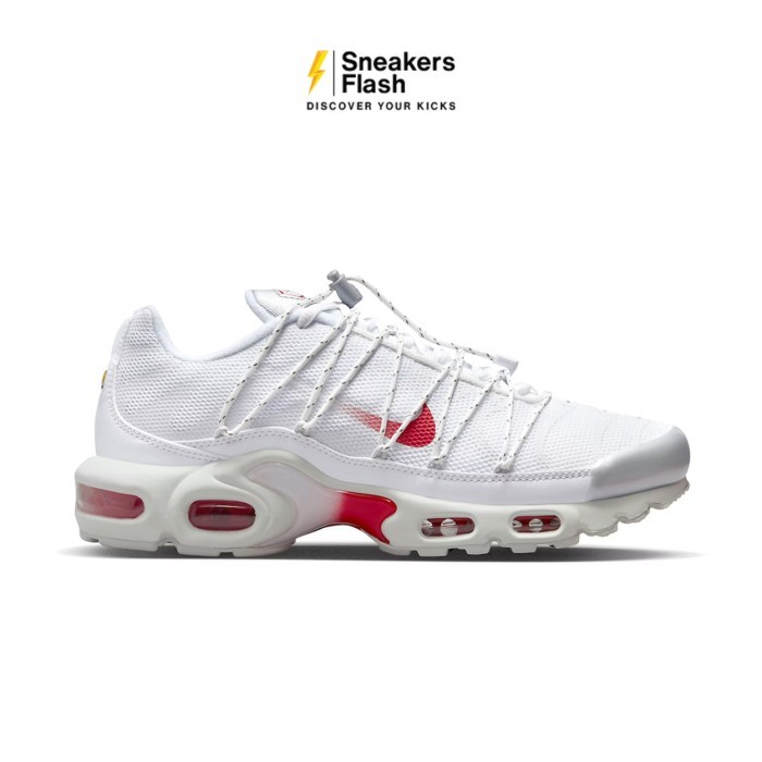 NIKE Air Max Plus Utility White Red Sepatu Sneakers Wanita - FN3488100 - Size 36