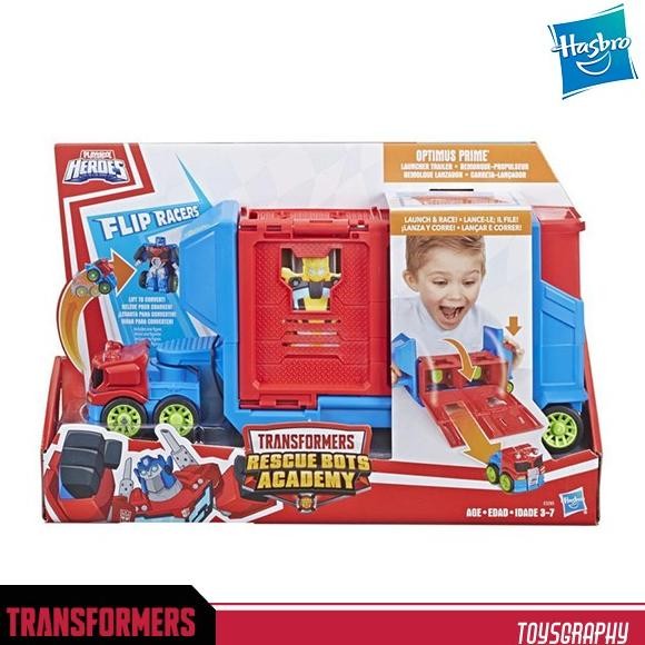 Transformers Rescue Bots FLIP RACERS OPTIMUS PRIME LAUNCHER