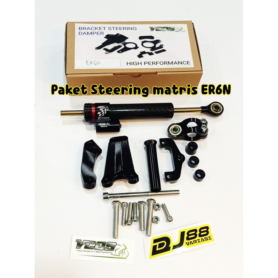 Steering damper Er6 with bracket Stabilizer stang er6n Matris Carbon