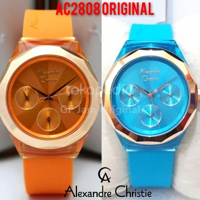 ALEXANDRE CHRISTIE AC2808 AC 2808 BROWN JAM TANGAN WANITA ORIGINAL