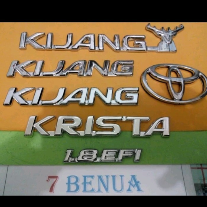 EMBLEM LOGO KIJANG KRISTA 1.8 EFI CHROME