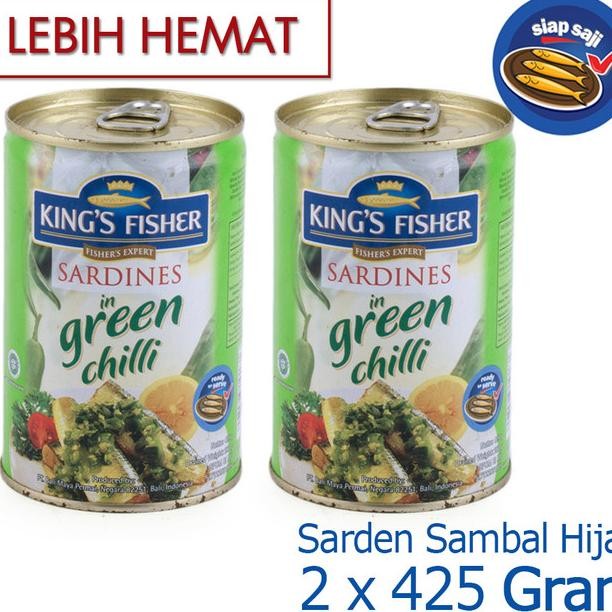 

Paket 2 Pcs King'S Fisher Sarden Sambal Hijau Makanan Kaleng 425 G