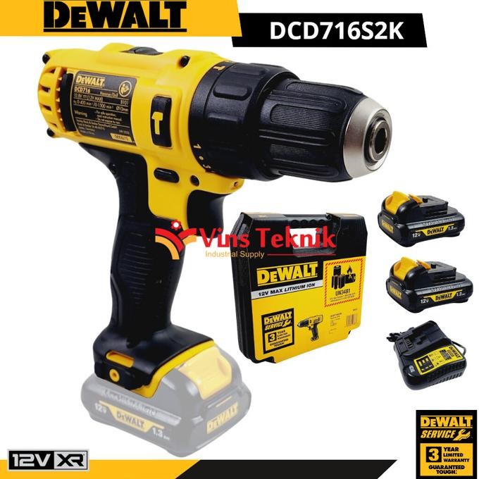 

Mesin Bor Baterai Cordless Hammer Drill Dcd716C2K Dewalt Dcd716 Original Dan Terpercaya