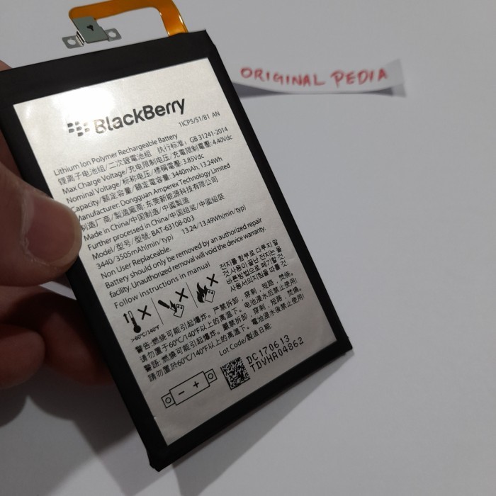 BATERAI ORIGINAL 100% BLACKBERRY KEYONE BAT-63108-003 BATTERY ORI BB