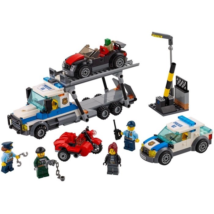 LEGO City-60143 Auto Transport Heist Set Kid Toy Police Cop Motor