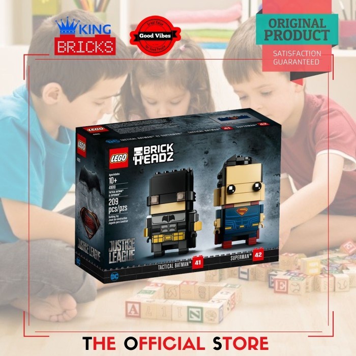 LEGO 41610 Tactical Batman and Superman Brickheadz - KingBricks